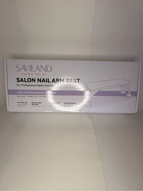 Saviland Lavender Faux Leather Salon Nail Arm Rest